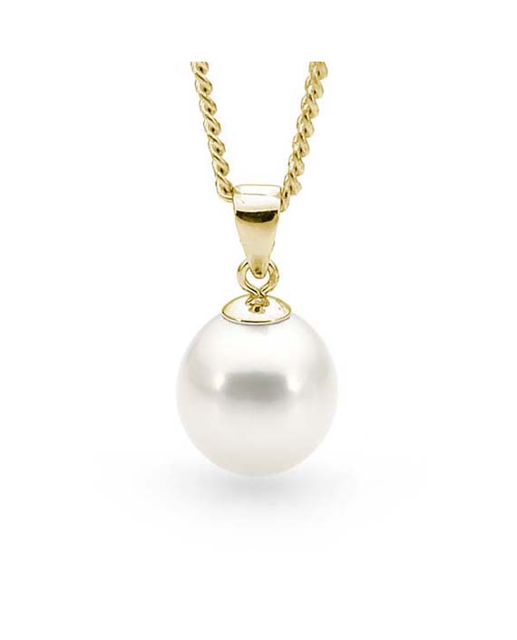 9ct Yellow Gold Freshwater Pearl Cage Pendant