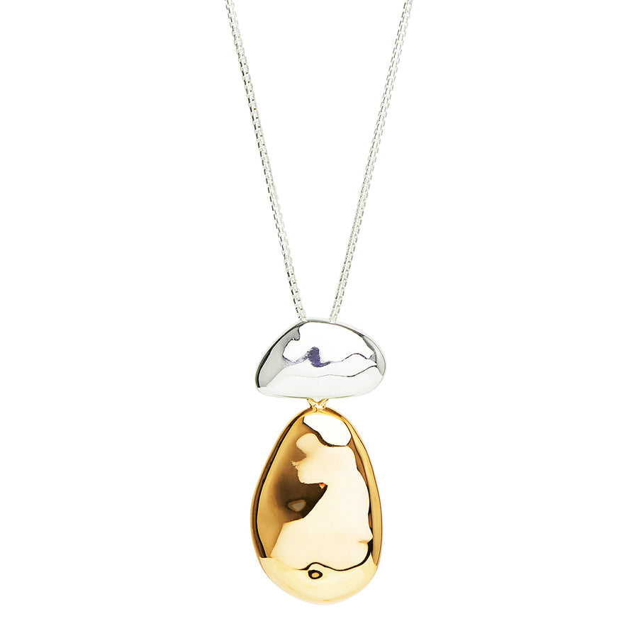 Najo Silver gold 2-tone double pebble Chain